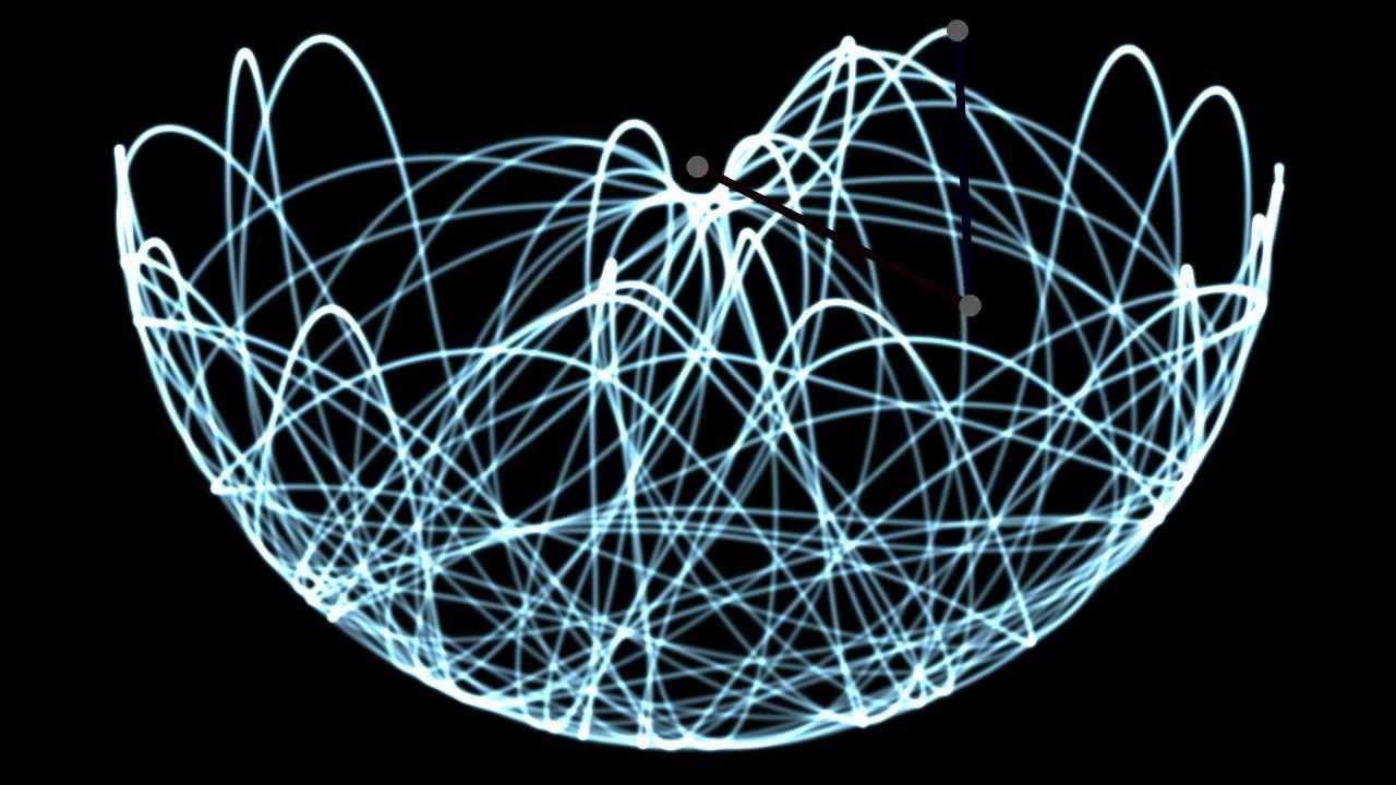 THIS THING IS CHAOTIC ! (double pendulum) 